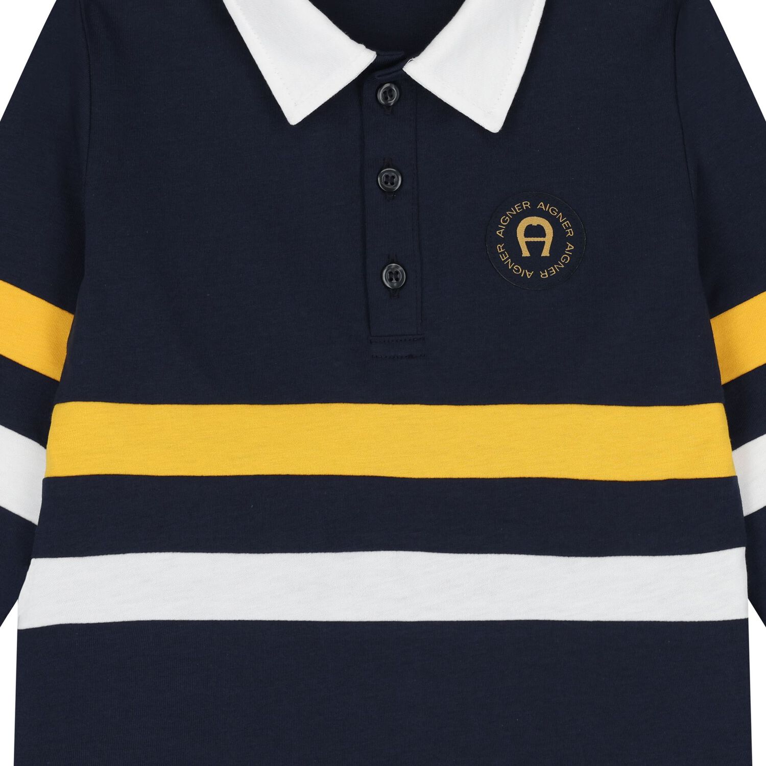 Younger Boys Navy Blue Logo Polo Shirt, 1, hi-res