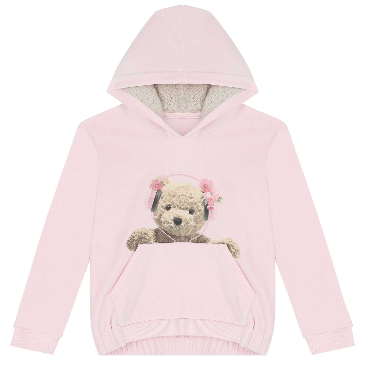 Girls Pink Teddy Leggings Set, 1, hi-res