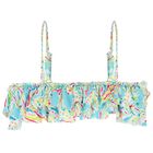 Girls Blue Pineapple Swimsuit, 1, hi-res