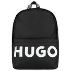 Boys Black Logo Backpack, 1, hi-res
