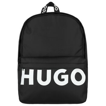 Boys Black Logo Backpack