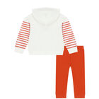 Younger Girls White & Orange Mouse Tracksuit, 1, hi-res