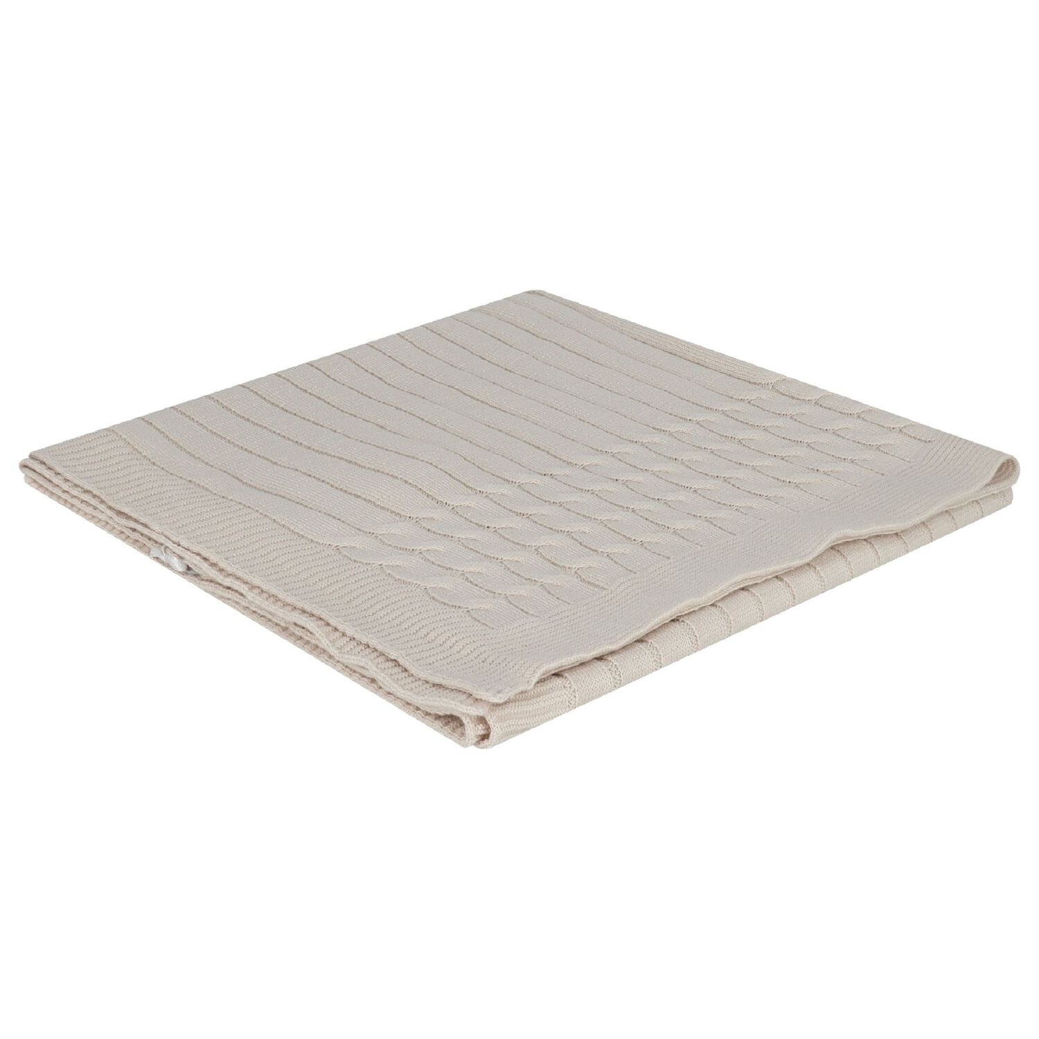Beige Knit Baby Blanket, 4, hi-res image number null