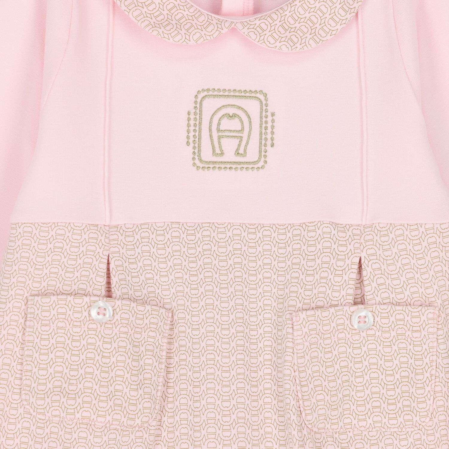 Baby Girls Pink & Gold Logo Babygrow Gift Set, 1, hi-res