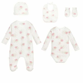 Baby Girls Ivory Floral Gift Set