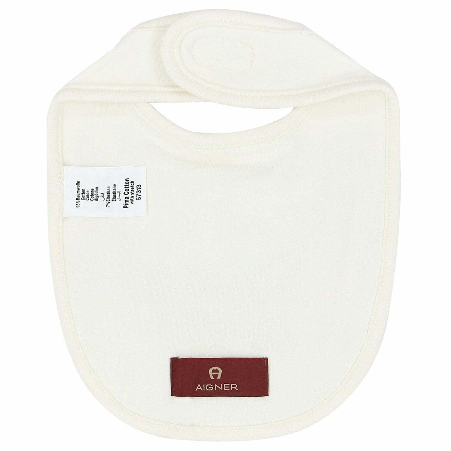 Ivory & Gold Logo Baby Bib, 2, hi-res image number null