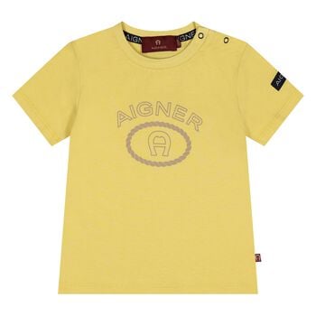 Younger Boys Yellow Logo T-Shirt
