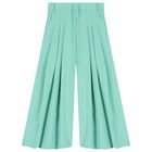 Girls Green Crepe Trousers Set, 1, hi-res