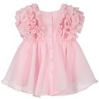 Girls Pink Ruffled Dress, 1, hi-res