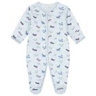 Baby Boys Blue Sky-High Planes Babygrow, 1, hi-res
