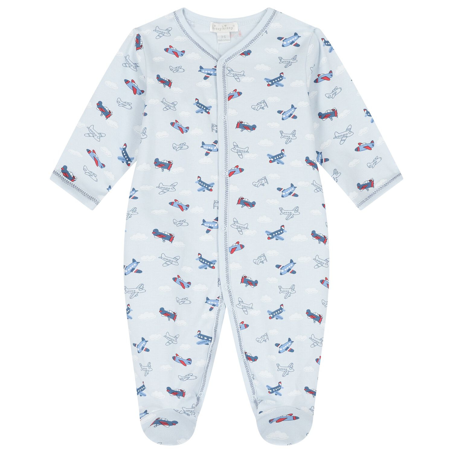 Baby Boys Blue Sky-High Planes Babygrow, 1, hi-res image number null