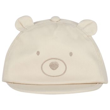 Younger Boys Beige Teddy Bear Cap