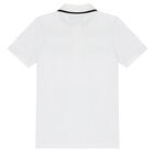 Boys White Logo Polo Shirt, 1, hi-res