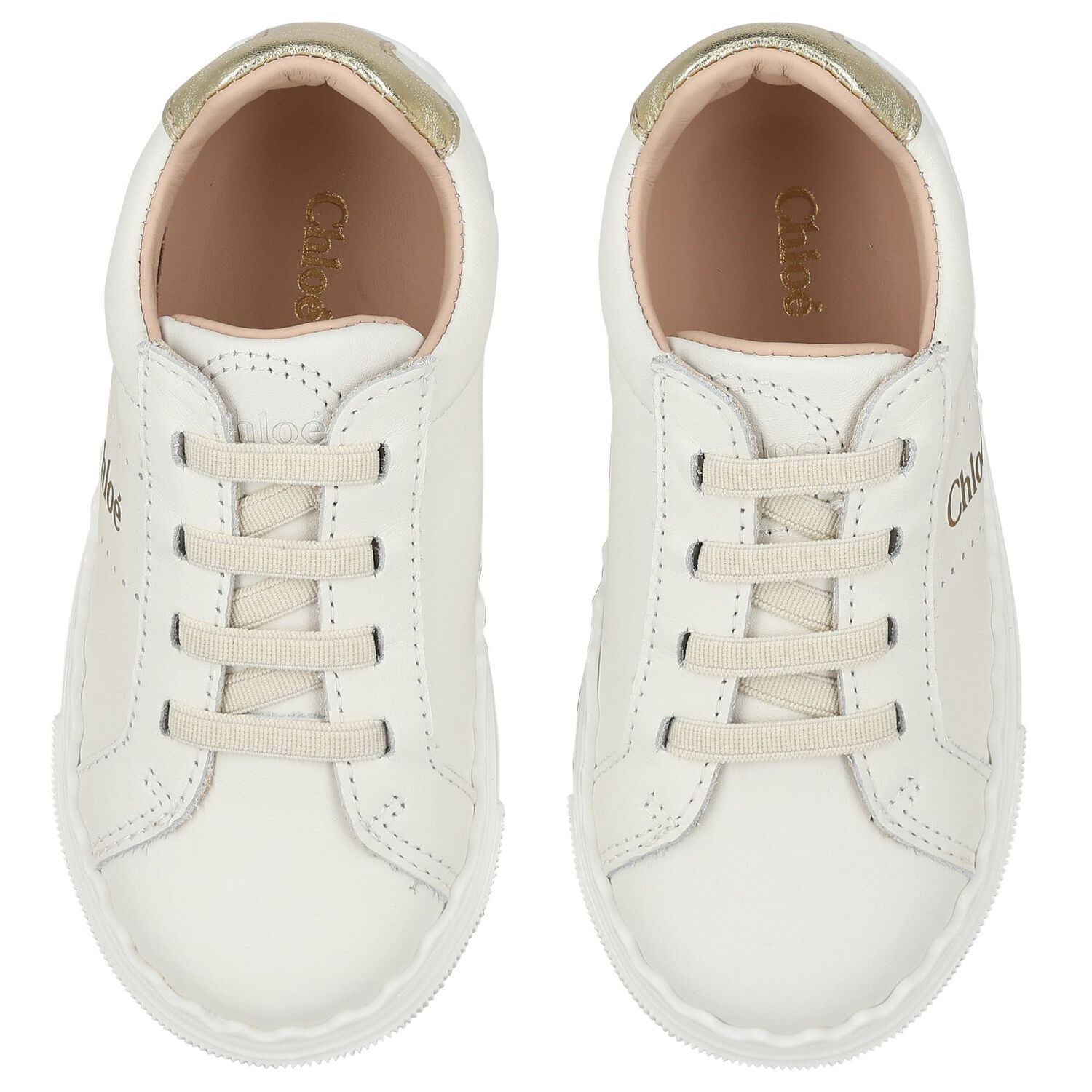 Girls Ivory Logo Trainers, 1, hi-res image number null