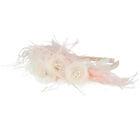 Girls Ivory Floral & Feather Headband, 1, hi-res