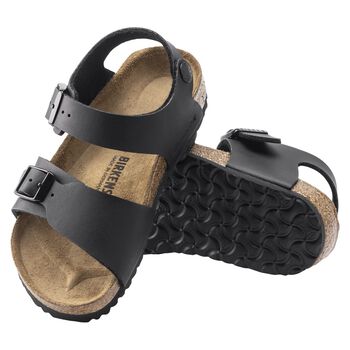 Younger Black Faux Leather Sandals
