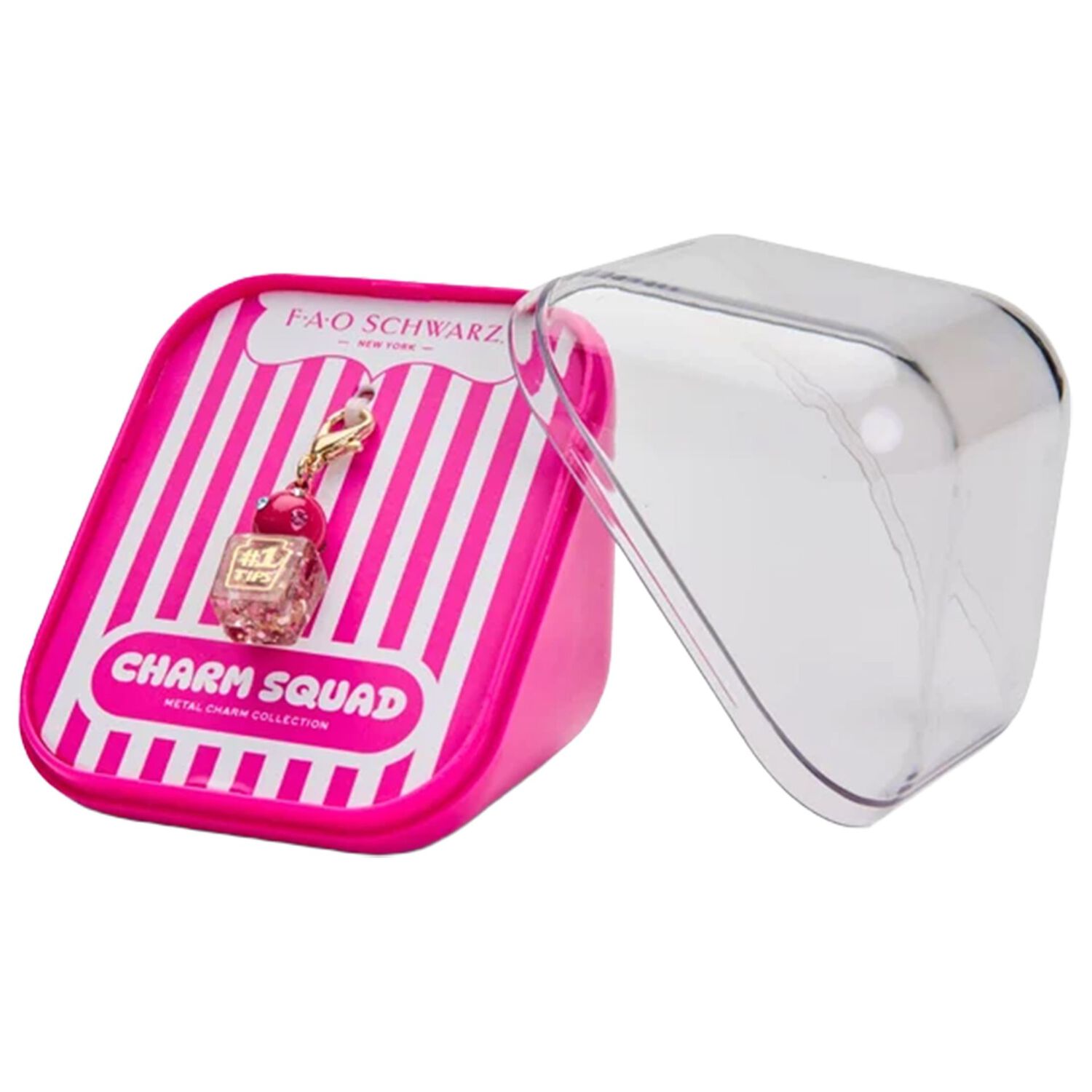 Girls Gold & Pink Nail Polish Charm, 1, hi-res