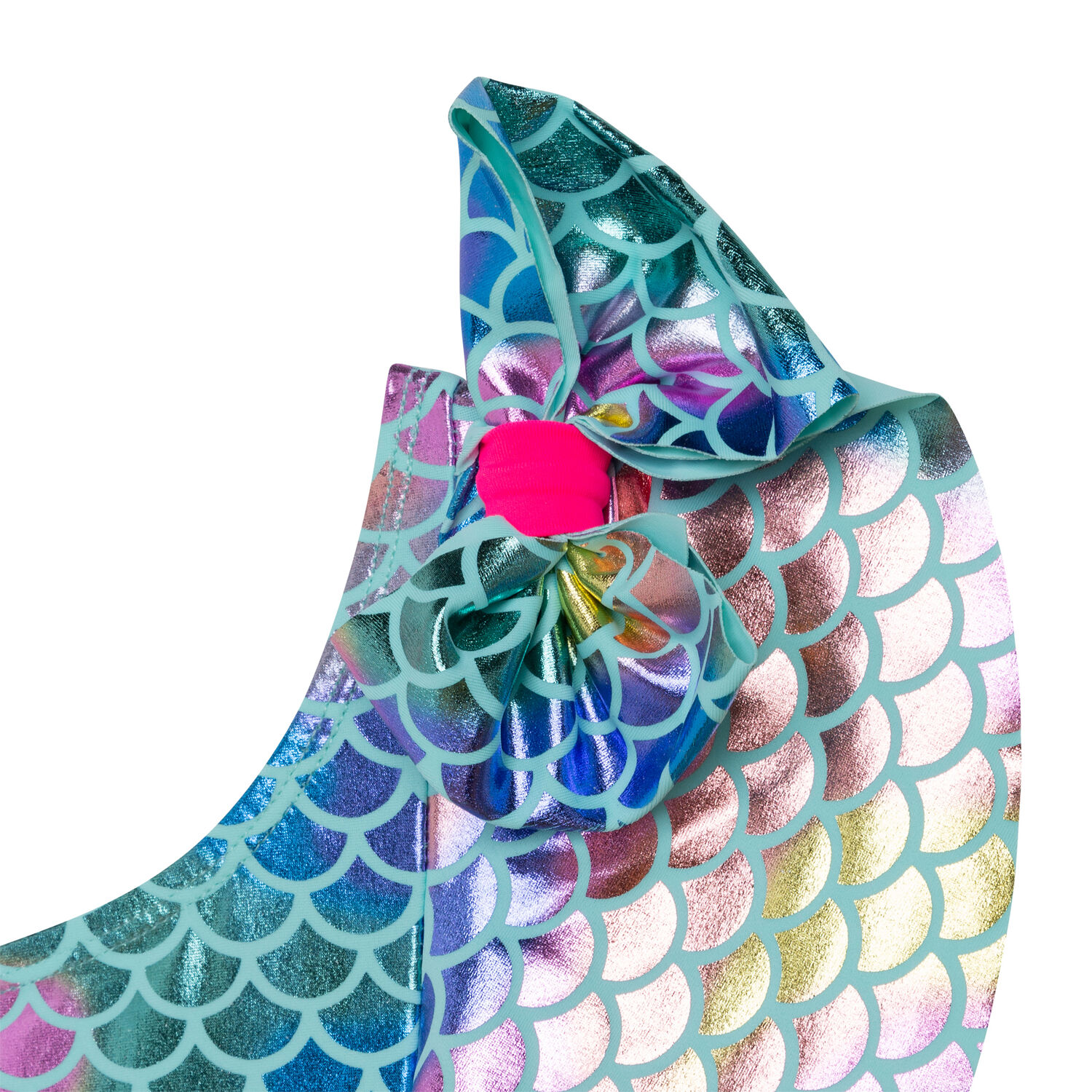 Girls Blue Mermaid Swimsuit, 1, hi-res