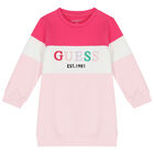 Baby Girls Pink & White Logo Dress Set, 1, hi-res