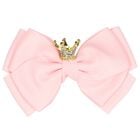 Girls Pink Bow Hairclip, 11, hi-res