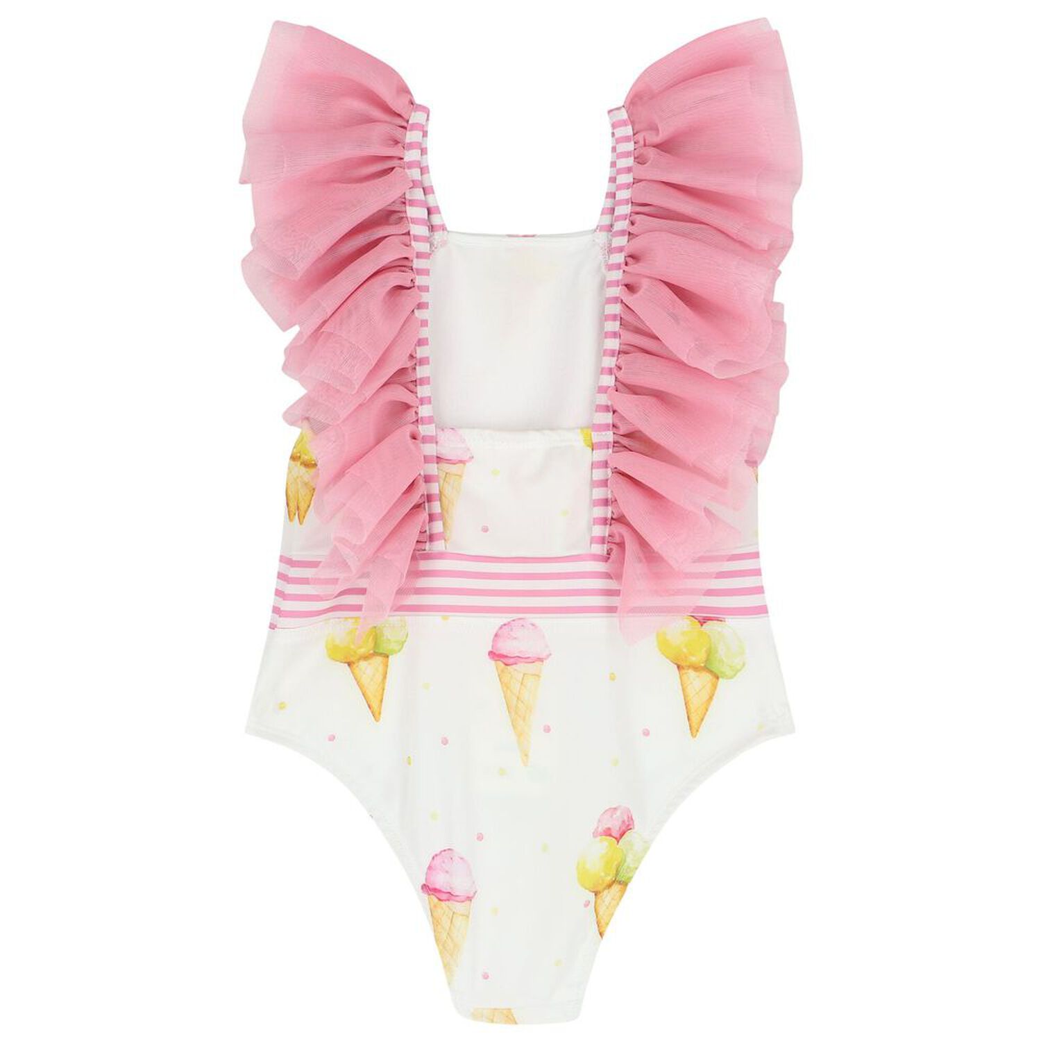 Girls White Ice Creams Swimsuit, 2, hi-res image number null