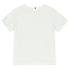 Girls White Logo T-Shirt, 2, hi-res