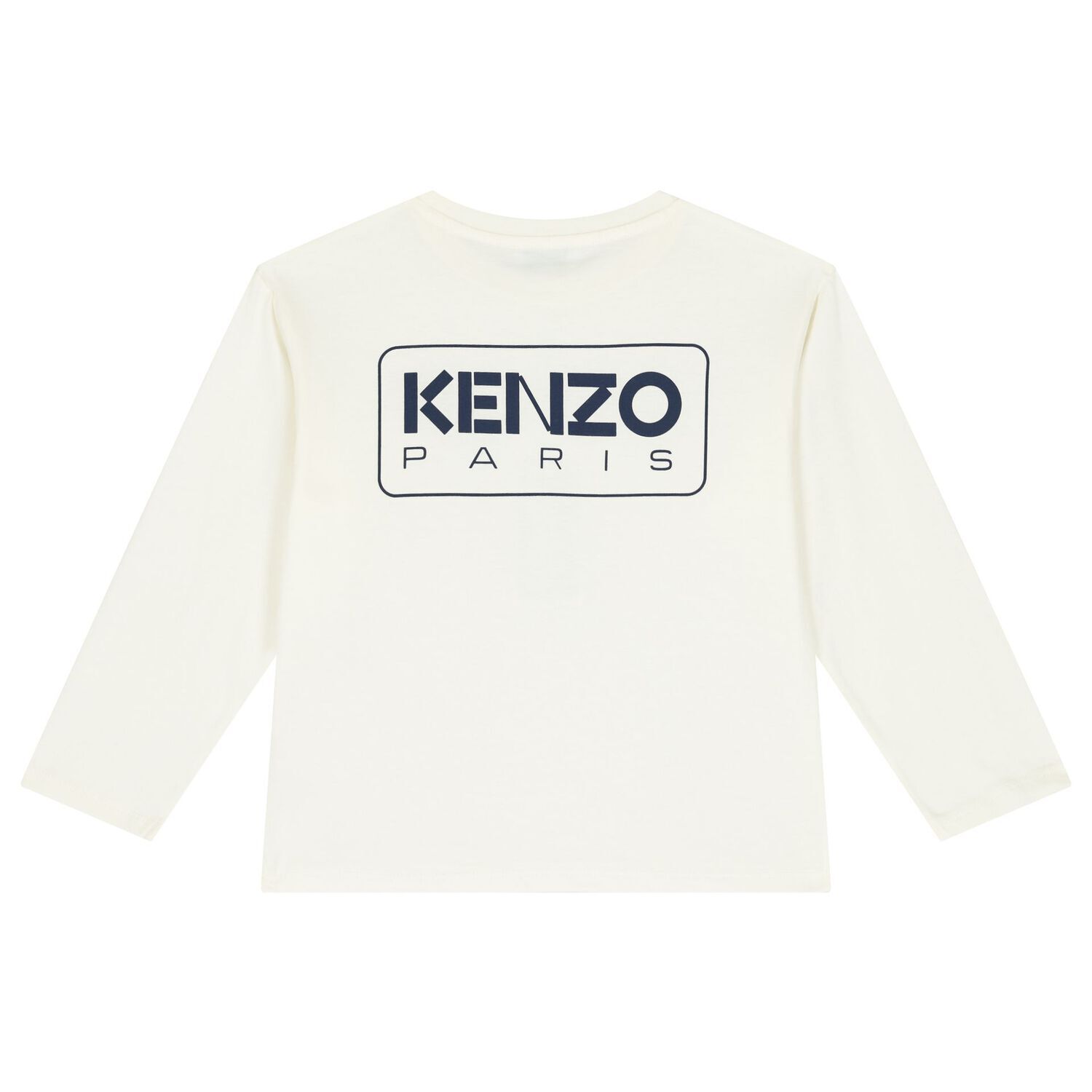White Logo Long Sleeve Top, 1, hi-res
