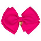 Girls Pink Bow Hairclip, 10, hi-res