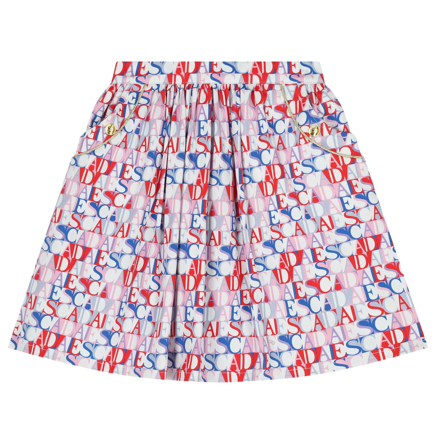 Girls Multi-Coloured Logo Skirt, 1, hi-res