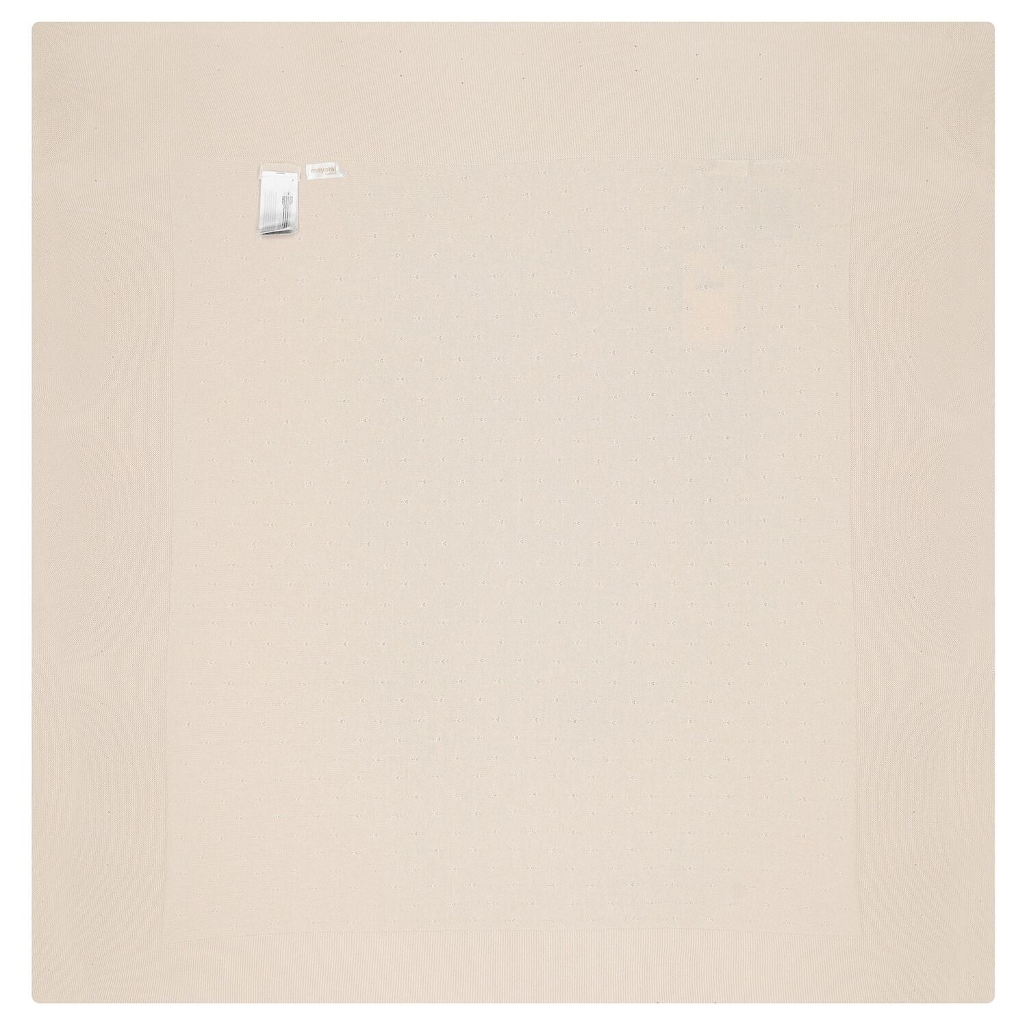 Beige Knitted Baby Blanket, 1, hi-res