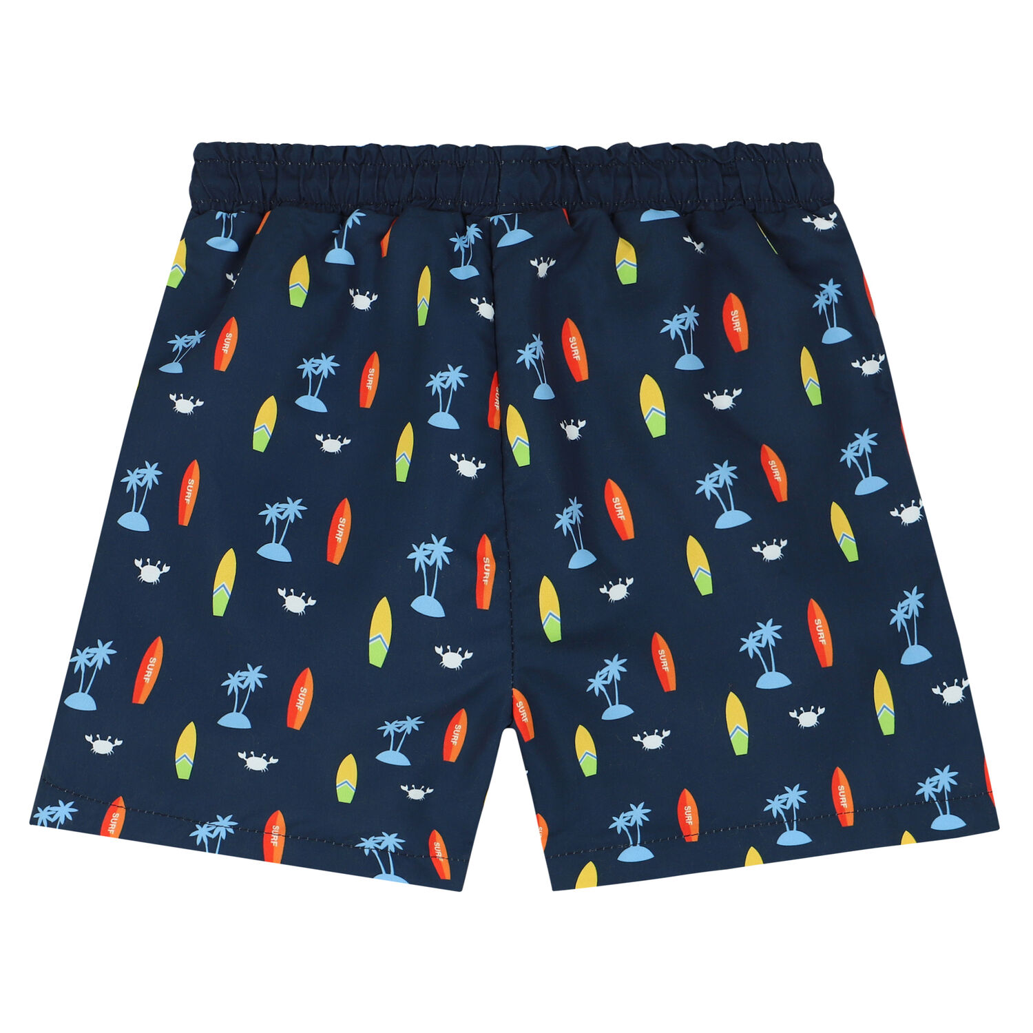 Boys Navy & Blue Swim Shorts, 1, hi-res