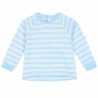 Baby Boys Blue & White Striped Tracksuit, 1, hi-res