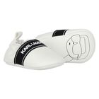 White Logo Baby Pre Walker Shoes, 1, hi-res