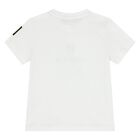Younger Boys White Logo T-Shirt, 1, hi-res