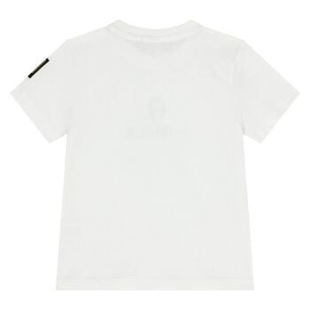 Younger Boys White Logo T-Shirt