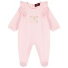 Baby Girls Pink Logo Babygrow, 2, hi-res
