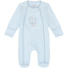 Baby Boys Blue Cotton Babygrow, 1, hi-res