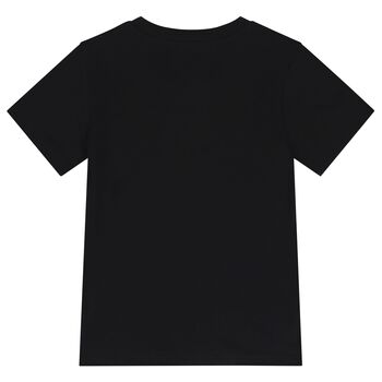 Boys Black & Silver Logo T-Shirt