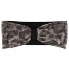 Baby Girls Black & Beige Bow Headband, 1, hi-res