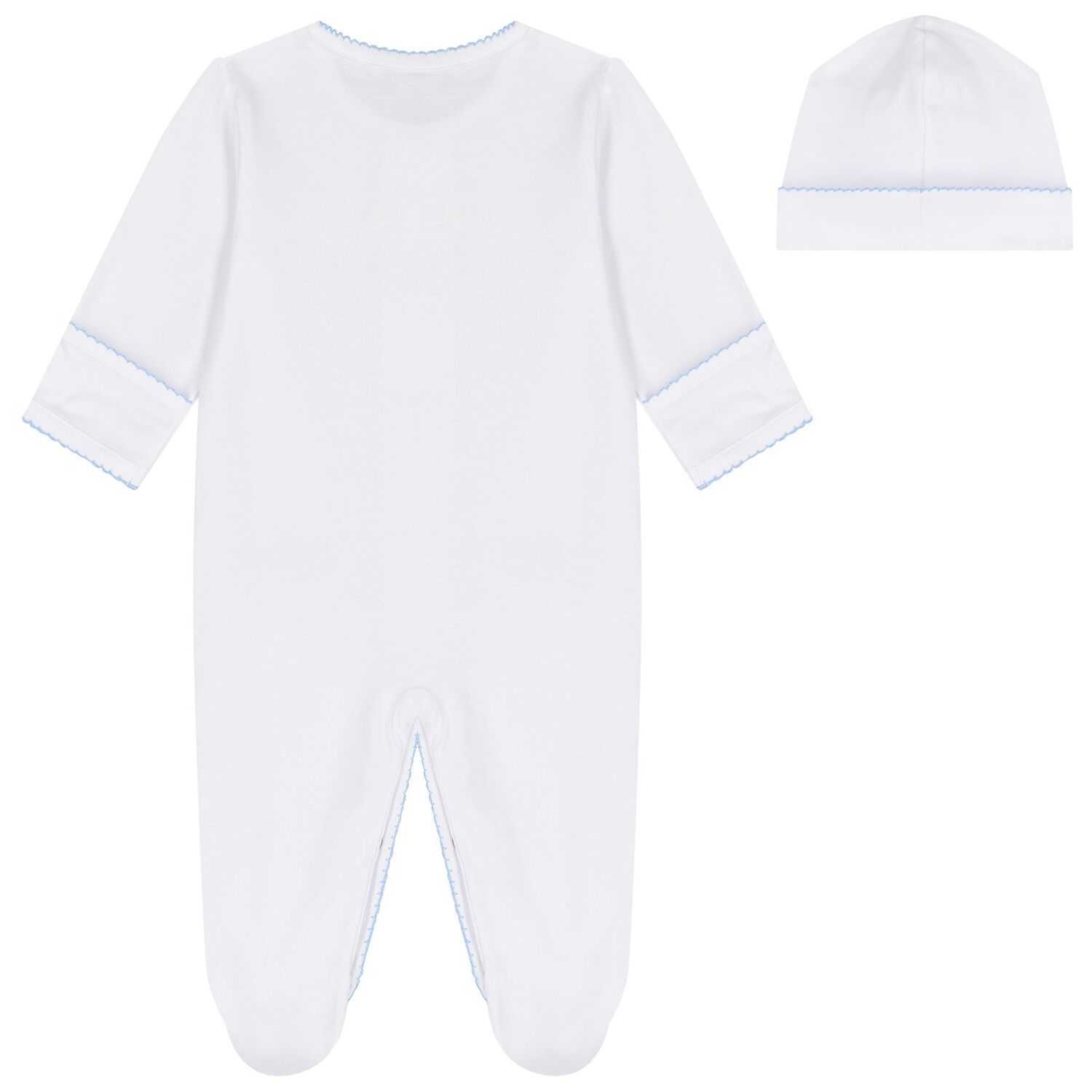 Baby Boys White & Blue Vintage Toy Treasures Babygrow Set, 1, hi-res image number null