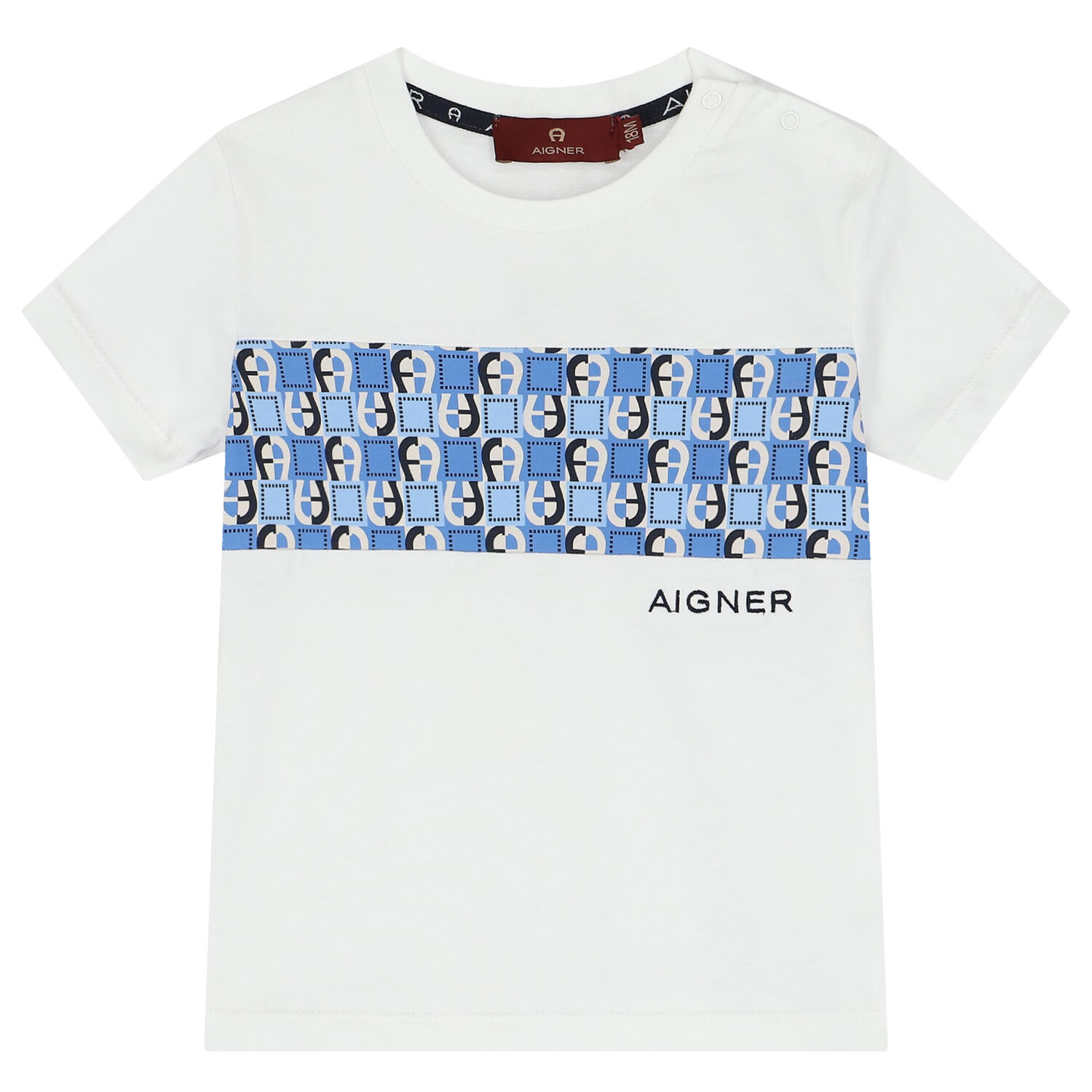 Younger Boys White & Blue Logo Shorts Set, 1, hi-res image number null