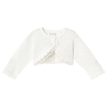 Baby Girls Ivory Knitted Cardigan