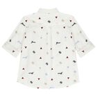 Boys White Logo Shirt, 1, hi-res