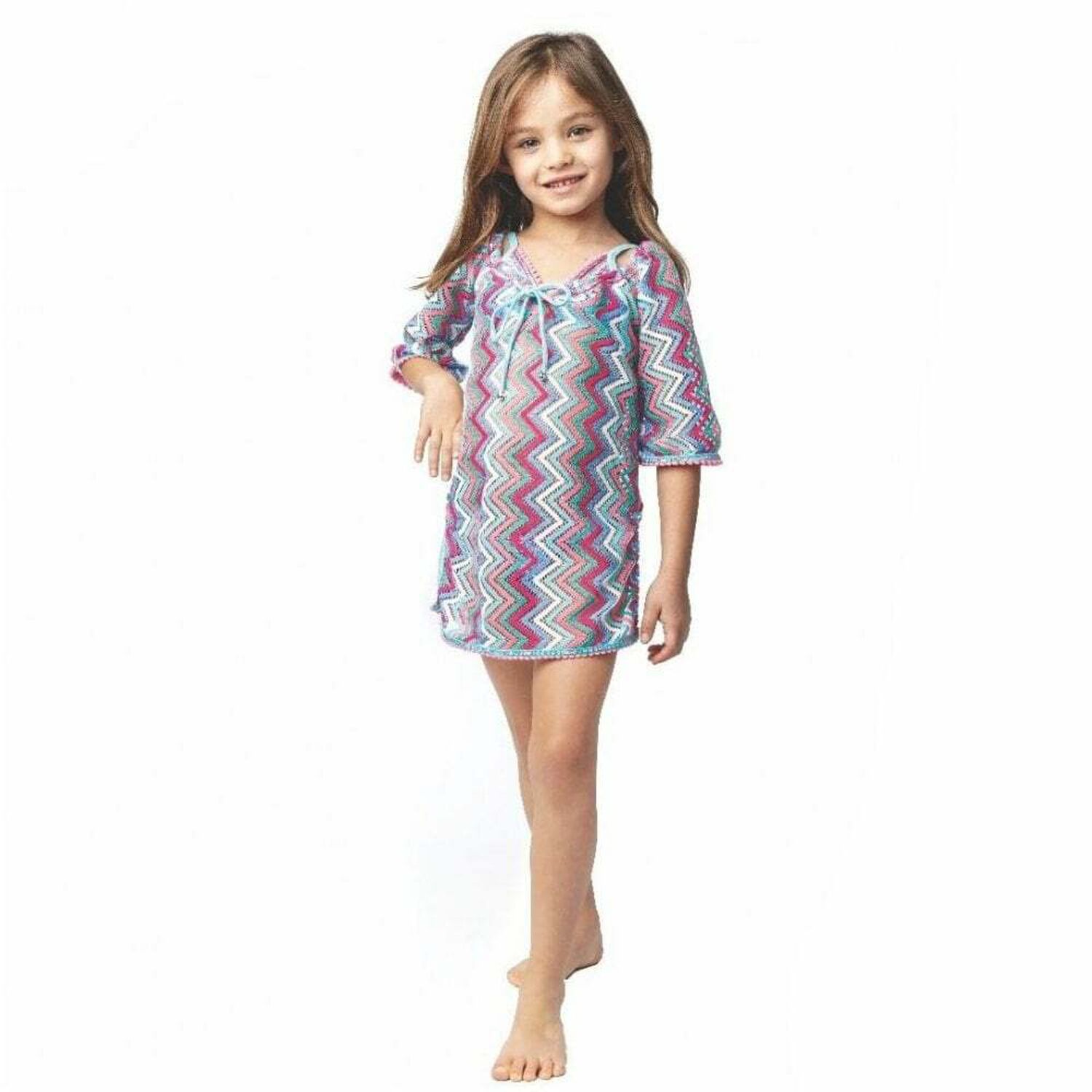 Girls Zig-Zag Crochet Tunic, 1, hi-res image number null