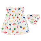 Baby Girls White Dress Set, 2, hi-res