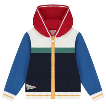 Boys Multi-Coloured Knitted Zip Up Top