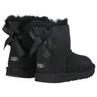 Girls Black Mini Bailey Bow II Suede Boots, 1, hi-res