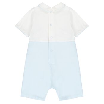 Baby Boys Blue & White Romper