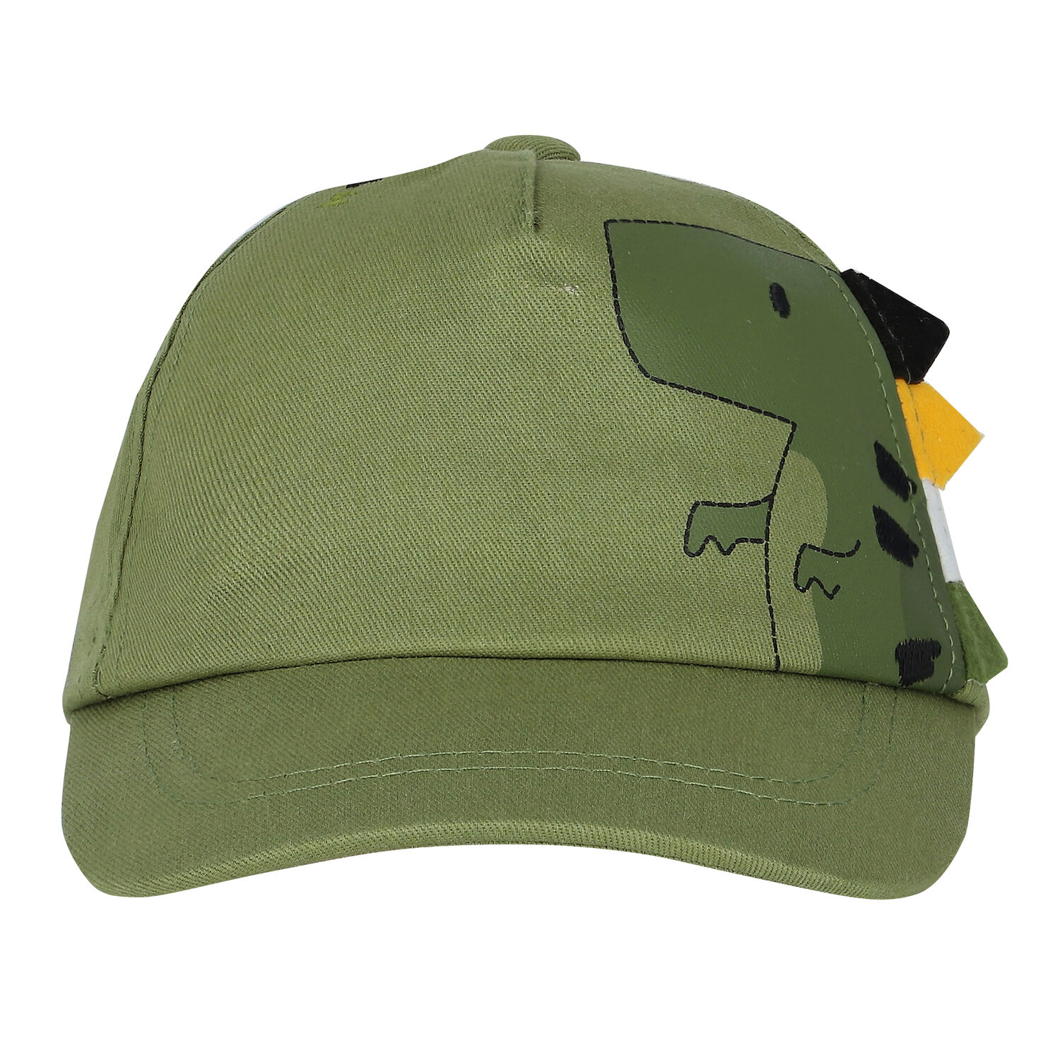 Younger Boys Green Dinosaur Hat, 1, hi-res