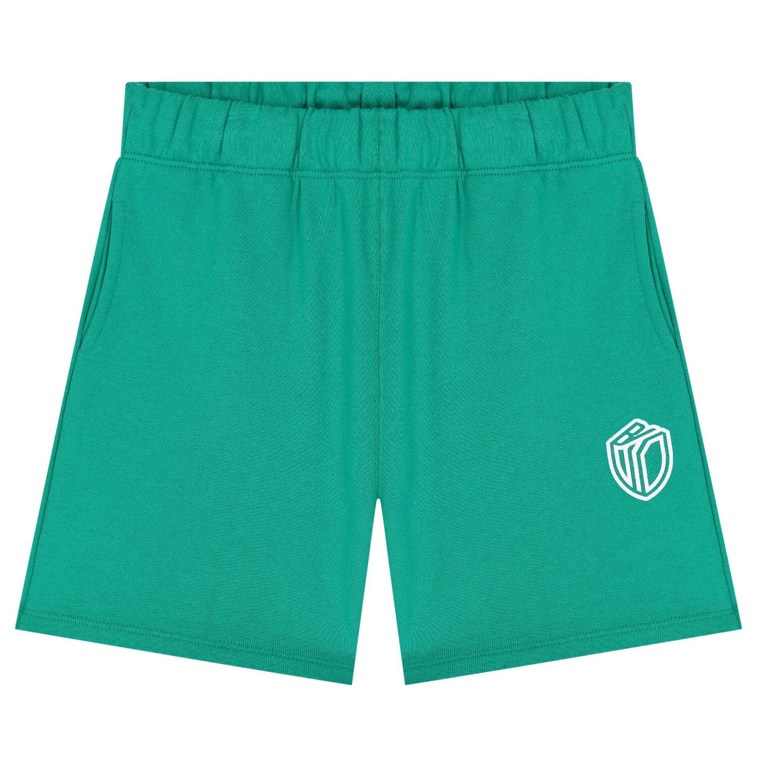 Boys White & Green Logo Shorts Set, 1, hi-res image number null